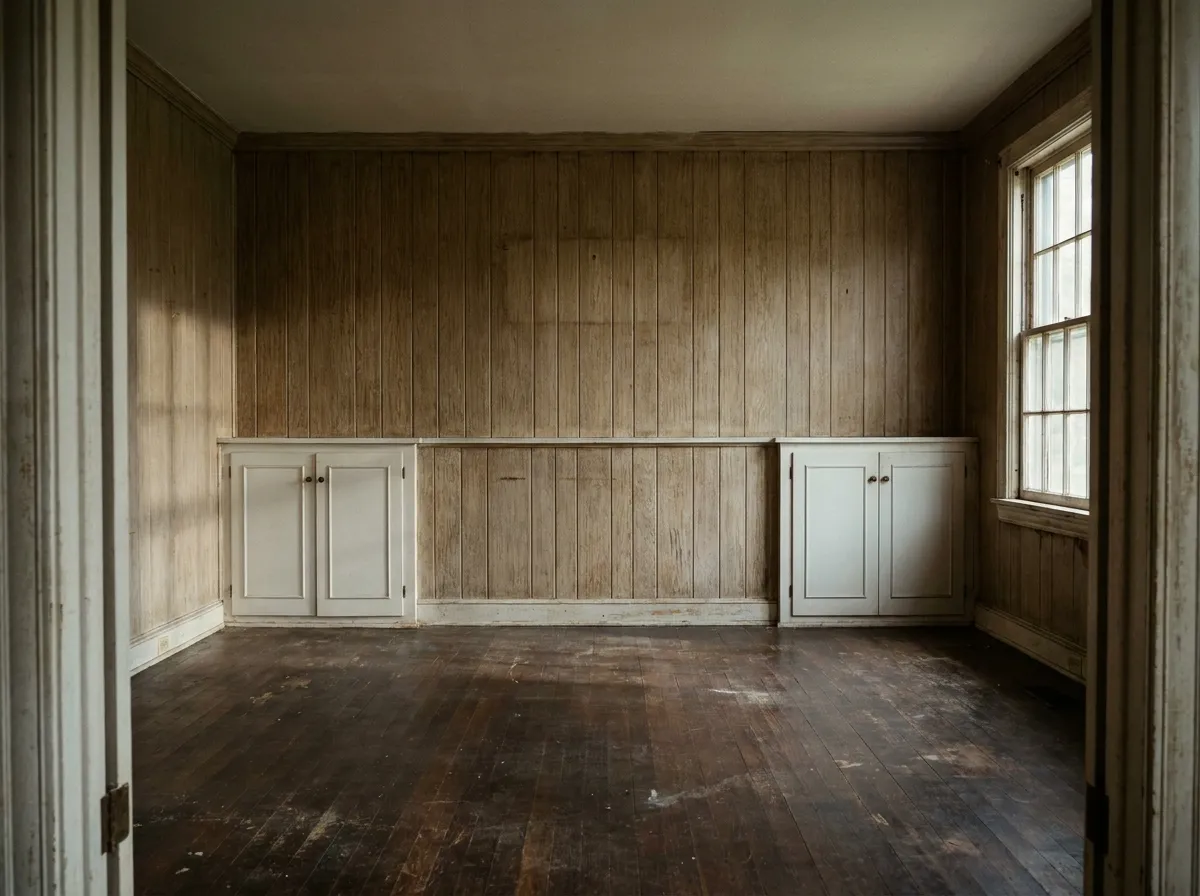 Voor het schilderen — beschadigde, doffe wand