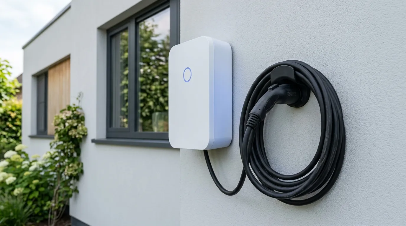 Geïnstalleerde laadpaal voor elektrische wagen