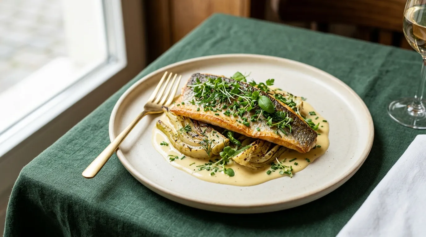 Botanisch bord van Brasserie De Kade met seizoensgroenten