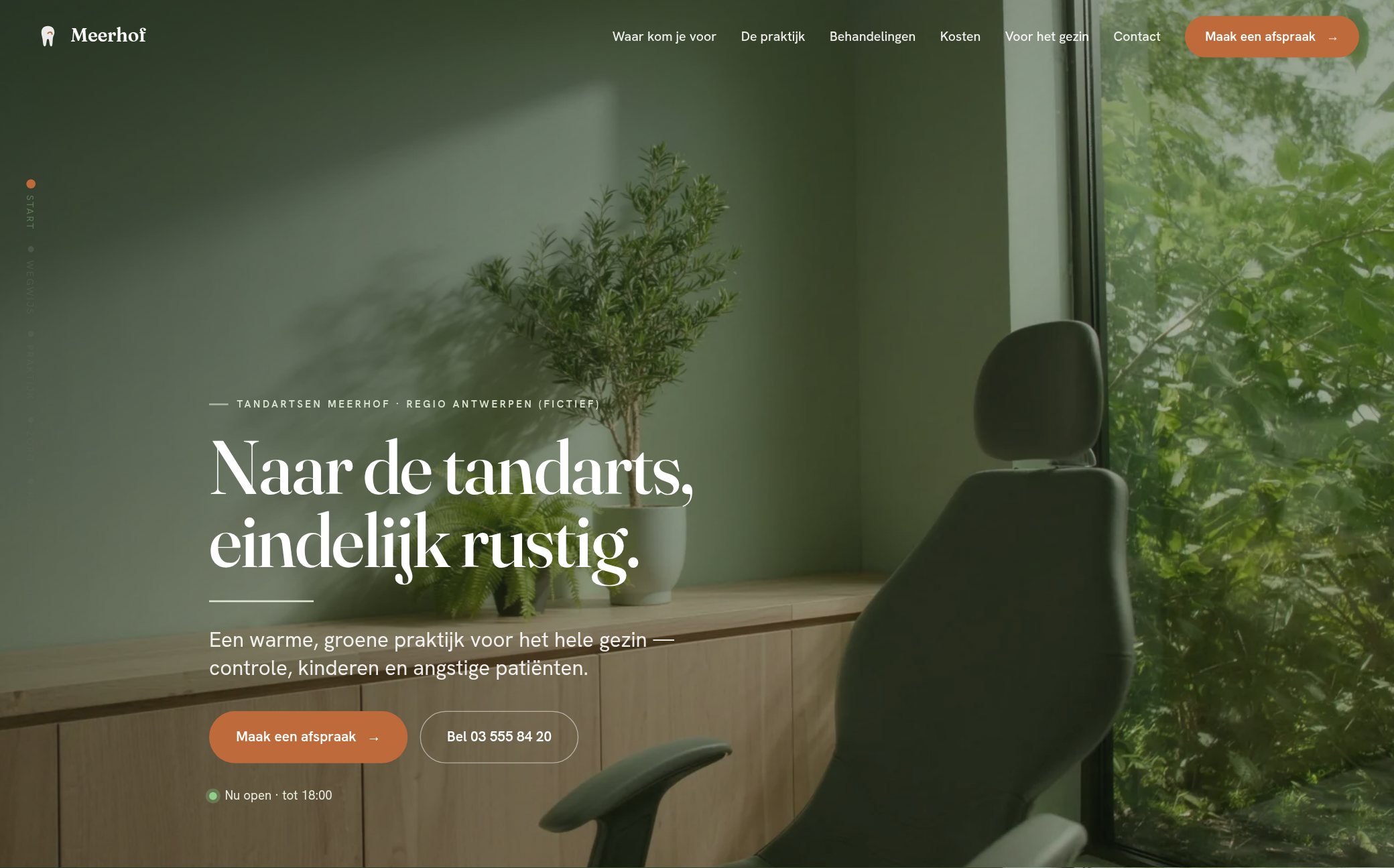 Voorbeeldwebsite voor een tandarts — Tandartsen Meerhof